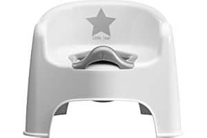 VITAL INNOVATIONS GMBH Topfstuhl Little Star rutschsicheres Baby & Kinder Töpfchen - der zauberhafte Töpfchen-Trainer mit Spritzschutz, Sternaufkleber, herausnehmbaren Einsatz & hoher Rückenlehne für optimalen Komfort