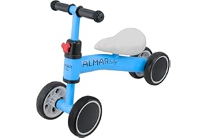 Almar Baby Bicicleta Azul sin Pedales para Bebes de 12 a 24 Meses Bici de Equilibrio para niños correpasillos Bebe