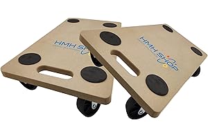 2x HMH-Shop Rollbrett (LxBxH) 58cm x 30cm x 12cm Transportroller MDF Möbelroller Möbelhund Roller bis 200 kg Transportbrett Helfer Umzugshelfer Möbelroller 1,8cm Brettdicke