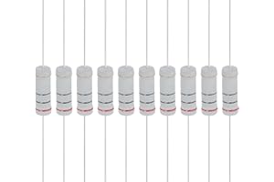 YOKIVE 10 Pcs 20 Ohm 5 Watts Metal Oxide Film Resistor, 5% Tolerance Resistor Axial Lead | Flame Proof for DIY Electronic Circuits, Audio-Video Projects