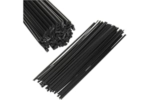 MASUNN 50Pcs Plástico Varillas De Soldadura Negro PP Soldadura Palos 200mm para Soldadura De Plástico