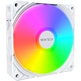 MONTECH E28 ARGB 120 mm Kasa Fanı, Gelişmiş Soğutma Verimliliği i&ccedil;in 28 mm Kalınlığında Fan, PWM 4 Pimli, FDB Rulman, Sessiz 