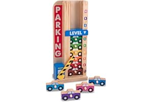 Melissa & Doug - Parcheggio per Auto, Gioco in Legno, Multicolore, Gioco Educativo, 3+ Anni, Regalo Bambini Bambine