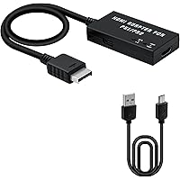 Mcbazel Adattatore HDMI per PS2/PS1, PS1/PS2 a HDMI convertitore adattatore supporta 4:3/16:9 aspetto schermo Rtio Switch e c