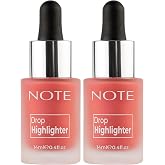 Note Cosmetics Drop Highlighter 01 Pearl Rose Işıltılı Likit Aydınlatıcı (2 paketi)