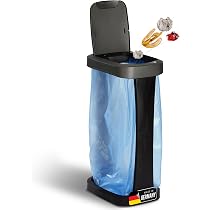 Support Sac Jaune Jardin Novaliv Support Sac Poubelle Avec Couvercle - Pour Sacs 70-120L - Robuste Et Stable Extérieur Poubelle Exterieur