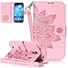 Produktbild Neu ISENPENK Samsung Galaxy S4 Mini I9195I/Galaxy S4 mini plus Hülle Leder [Rosa],Muster Blume2 Samsung Galaxy S4 Mini I9195I/Galaxy S4 mini plus Hülle Original Tasche Flip Case 3-in-1 Bookstyle Geldbörse Magnet Tasche,Standfunktion Schutzhülle Tasche Credit Card Slots Wallet Case Leder