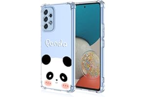 RankOne Coque de Téléphone Convient pour Samsung Galaxy A23 5G (6.6" inches) Transparent TPU Silicone Color Drawing Pattern Case - Panda