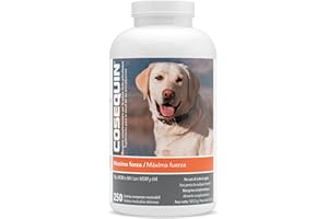 Nutramax Cosequin per cani MSM e compresse masticabili HA, Integratore Articolare Massima Forza con Glucosamina e Condroitina per Cani di Tutte Le Taglie 250 Compresse Masticabili