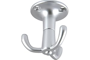 AXPPIN GRIMME Pegasi Coat Hook Triple Swivel Hook Diameter 51 mm Height 53 mm Aluminium Silver Varnished