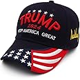 Trump Hat Donald Trump 2024 MAGA Hat Trump Merchandise Embroidery Adjustable Keep America Great Baseball Cap, Blue, One Size