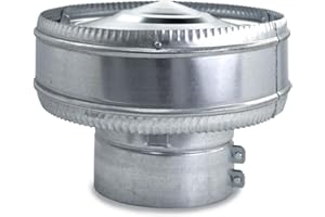 CAEXVEN Sombrerete Antirevocante 200mm Galvanizado | Sistema Anti-Retorno CAEXVEN | Protección Total Viento y Lluvia para Chimeneas | Fabricado en España