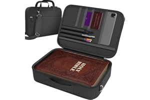 DEHITE Bible Covers for Women and Men Large Size - XXL Bible Case Bag Fits Book Up to 11.4 x 8.85 x 1.9 Inches - | Zippered Pocket | Pen Slots | Shoulder Strap | - Grey Church Christmas Gift for Boy and Girl