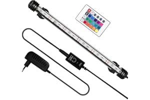 ‎YAKIMZ Yakimz Aquarium LED Beleuchtung, 3W Aquarium-Licht RGB, IP67 Wasserdicht, Universal Fit Aquarium Lamp, für Fisch Tank, Pflanzen Aquarium, EU Stecker