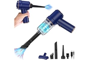 GMOHER Aspirateur sans Fil, aspirateur à Main pour Voiture Hoover Aspiration puissante Rechargeable 2 en 1 Aspiration Soufflage Mini aspirateur à Main pour la Maison Poils d'animaux Ordinateur et Voiture