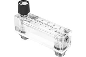 1~10LPM 1/4" M18 * 1,5-Panel-Durchflussmesser, LZM-6T mit schwarzem Einstellknopf, 4% Genauigkeitsstufe