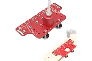 JOJOCY Jig per perni per mensola e cerniera da 35 mm due in uno, maschera per foratura con punte da 5 mm e 1/4", guida per trapano per fori di foratura