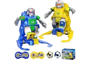 Teeggi Fotbollsbåt, 2,4 GHz fjärrkontroll fotbollsrobotleksak, stöder multispelare fotbollsmatcher, skytte/beröm/stjäla/dribb