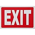 swift Exit Sign Red High Contrast Way Out Fire Warning Safety Door Notice