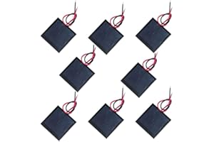 Nuzamas, set di 8 mini celle a pannello solare da 1 V, 200 ma, 40 x 40 mm, cablate, per energia solare, fai da te, casa, giardino, progetti scientifici - Giocattoli - Caricabatteria