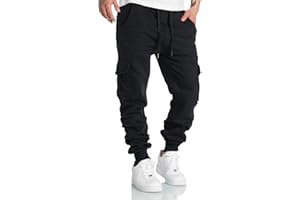 Amaci&Sons Herren Cargo Jogginghose Sporthose Sweatpants Jogger Trainingshose 2016