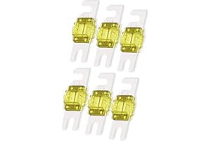 Greluma 6 Pièces 20A mini fusibles d'ANL pour le fusible marin des véhicules à moteur d'électronique de système audio-vidéo