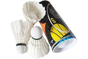 HUAYEEX 3/6 Stück Badminton Federball - Badmintonbälle Federbälle | Trainingsball-Federbälle | Federbälle Entenfedern | Stabile Federbälle Badminton Set Für Indoor Spiele, Training, Outdoor Sportarten