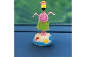 HLJS Figurine solaire flottante de flamant rose/tête d'ananas - Figurine solaire - Figurine solaire créative - Décoration de maison - Décoration de bureau - Décoration de voiture - Flamant rose