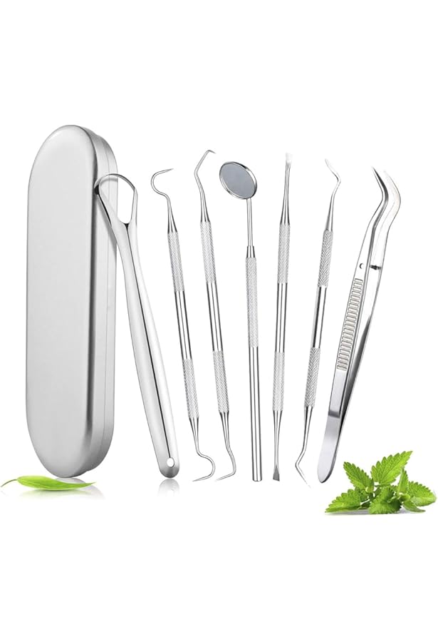 5X Set Dentale Pulizia Dei Denti Rimozione Tartaro Sonda Dentale - Foto 2