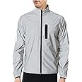 WOSAWE Men Full Reflective Jacket Windproof Night Glowing Bomber Vests Water Resistant Mountain Bike Windbreaker