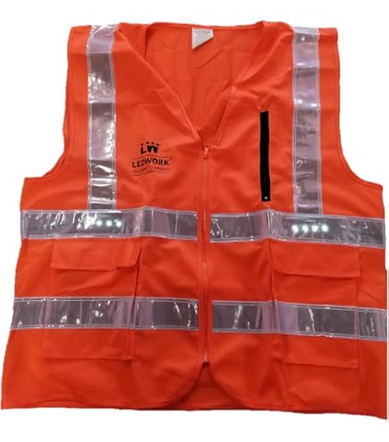 Gilet Sécurité LED Réfléchissant - Visibilité Nuit Et Jour - Pour Vélo, Course, Moto - 16 LEDs