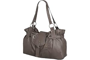 EYE CATCH EyeCatch - Bethany Kunstleder Damen Schultertasche Handtasche Mocha