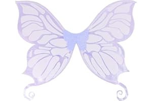 XAFUSZY Adult Fairy Wings, Schmetterling Fairy Wings Sparkling Sheer Fairy Wings, Fairy Wings für Erwachsene Frauen Mädchen für Kinder Mädchen Frauen Erwachsene Geburtstag Halloween Party Zubehör (Lila)