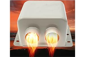 Calentador de coche portátil TOTMOX, desempañador de calentamiento rápido TOTMOX, calentador de cerámica PTC de calentamiento rápido de 800 W para coche de 12 voltios SUV RV, Negro