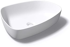 DOPORRO Sogood Lavabo Vasque à Poser Blanc Mat 50cm Lave Main Colossum806 51,1x38,7x12cm