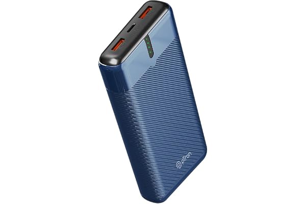 pTron Dynamo Surge 20000mAh 22.5W Fast Charging Power Bank, Supports VOOC/Wrap/Dash USB Charging, 20W PD Fast Charging, 3 Outputs, 1 Input & Multiple Layers of Protection,USB Type-C Input (Blue)