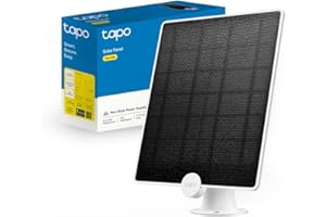 Tapo TP-Link A200 Pannello Solare 4.5W, 5.2V, Micro Porta USB, Energia Solare Non-Stop, Celle in Silicio Monocristallino Premium, IP65 Impermeabile, Regolabile a 360°, Cavo di Ricarica da 4m