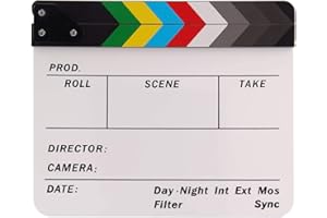 OSRDFV Claqueta de película Acrílico Claqueta de borrado en seco Director Clapper Board para cámara Estudio de cine Video de cine en casa