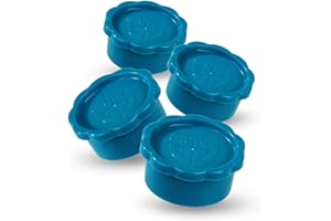 GRÄWE Sodastream - Juego de 4 tapas de cristal para botellas de cristal con tapa hermética, color turquesa