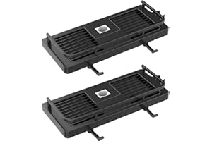 GOOPOOL Portasapone Doccia Senza Forare Portaoggetti Doccia Appendere Mensola per Doccia Gancio per Soffione Adatto per binario [18mm-25mm] 2 Pezzi Nero