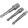 Draper 3 Piece Impact Socket Set | 1/4" Hex x 1/4", 3/8" & 1/2" Square Drive Adapter | Impact Drivers, Wrenches, Ratchets and Screwdrivers | 00005