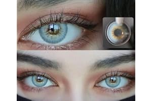 COAVEL Lentes de contacto de color Azul (Sin Graduar) de Hidrogel con una uración de hasta 1 Año