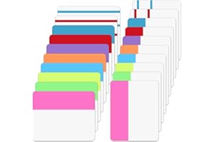 JIEYAO 600 szt. kolorowych samoprzylepnych zakładek indeksowych, 2 calowe znaczniki stron, możliwość zmiany położenia, zakładki do notatników, segregatorów, teczek na dokumenty, książek
