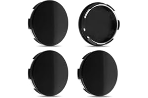 YUEJIESELECTED 4 Stück Nabendeckel Radnabenkappen,Nabendeckel 60mm,Felgendeckel,Felgenkappen,OD 60mm ID 56mm Radnabenabdeckung,Auto Radnabendeckel,Universal Auto Nabenkappen Zubehör,Auto-Modifikation Zubehör,Schwarz