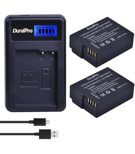DSTE 2PCS DMW-BLC12 DMW-BLC12E (1700mAh/7.4V) Batterie Chargeur