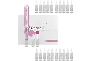 ‎LAZZYBEAUTY Dr. pen M7 Professioneller Microneedling Pen – Kabellos, 5 Geschwindigkeiten, 0–2,5 mm verstellbar, inkl. 22 Ersatzpatronen
