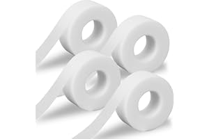 LZM Sparadrap Extension De Cils Ruban À Cils En Gel De Silicone 0.5In X 4Yd Sparadrap Micropore Respirant Sparadrap Extension Cils Retrait Sans Douleur Lash Tape For Eyelash Extension (Blanc, 4Rolls)