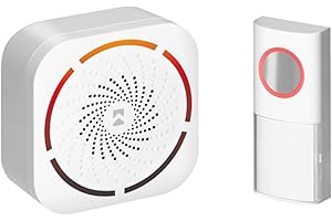 Miratic Dzwonek Bezprzewodowy 36 Dźwięków Zasięg do 150m 5 Poziomów Głośności Zakres Regulacji 0-86dB Sygnalizacja Optyczno-Dźwiękowa (bateryjny)