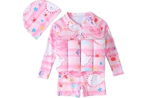 Allence Enfants Bébé Combinaison Flottante Maillot de Bain Une Pièce avec Flotteurs Ajustables Été Costume pour Natation Débutant Garçons Filles