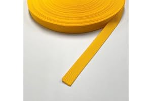 CHURCH PRODUCTS UK 20mm Polypropylene Webbing Heavy Duty Strap For Backpacks Belts Handles Bags Straps Dog Leads (2 Metres, Yellow)